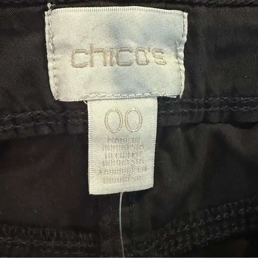 Chico’s The Carley Short Black Bermuda Short 570136590 Size 00 Extra Small NWT